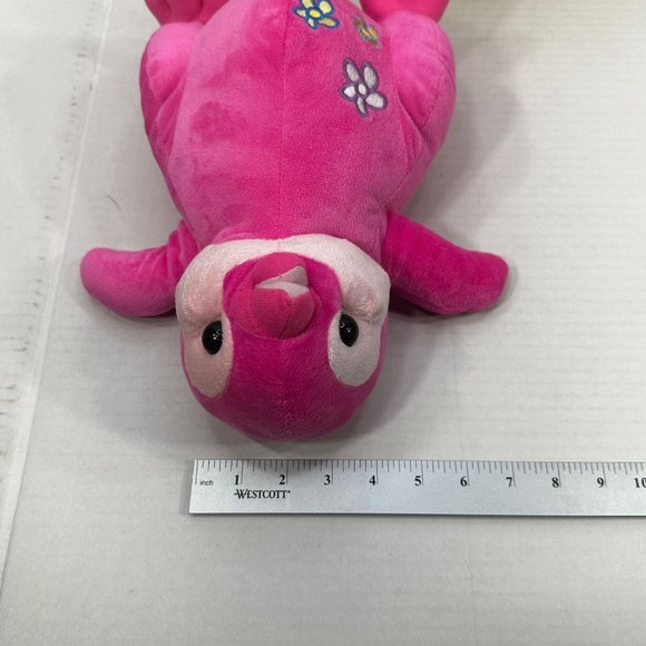 Wild Republic 11 Inch Pudgie Pink Flower Belly Penguin Stuffed Plush Preowned - Picture 11 of 11